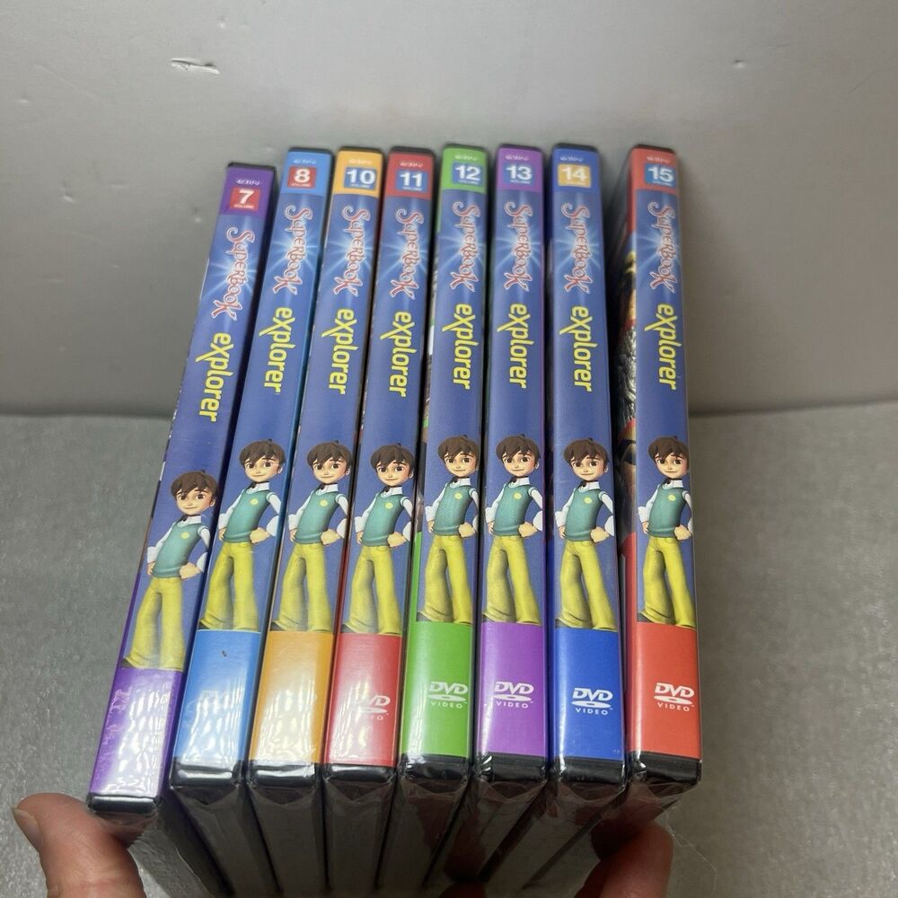 SUPERBOOK Explorer DVD LOT OF 8 CBN Christian Bible Story New SEALED